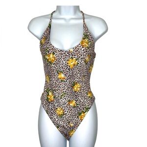 Hurley Jungle Cat Cheeky One Piece Swim NWT